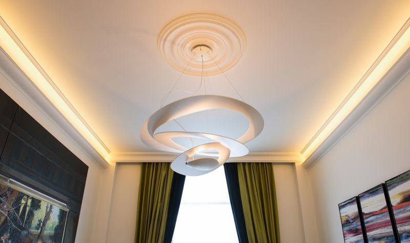 Georgian Ceiling Rose Large Lightweight - Light Fitting For Victorian Ceiling Rose
