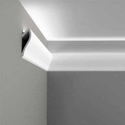 Large, contemporary, uplighting coving