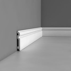 Plain flexible skirting boards