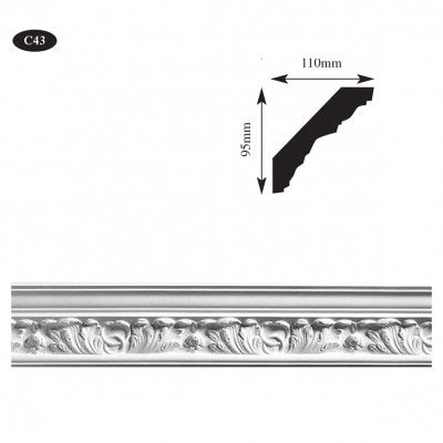 Small acanthus plaster cornice