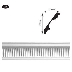 Fluted plaster cornice Glasgow