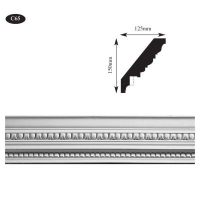 Egg, Dart & Dentil plaster cornice design