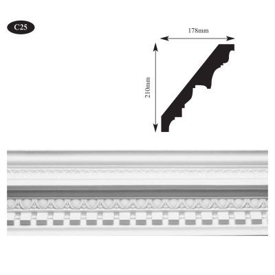 Ornate georgian plaster cornice