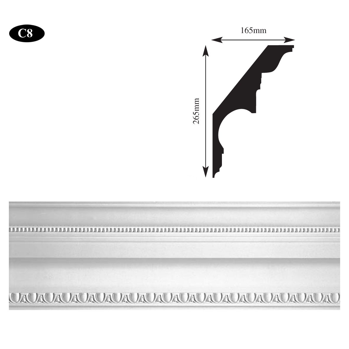 C8 Traditional plaster cornice Glasgow