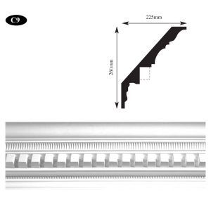 C9 Large dentil block plaster cornice Glasgow