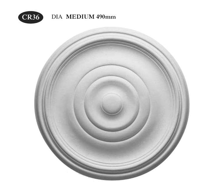 Cr36 Medium Plain Plaster Ceiling Rose 490mm Wm Boyle