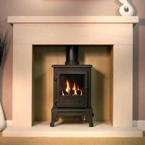 Durrington stone fireplace with stove Glasgow