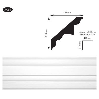 Plain Plaster Coving Cornice 90mm 70mm Interior Plaster