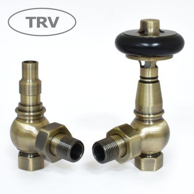 Amberley Radiator Valves antique brass