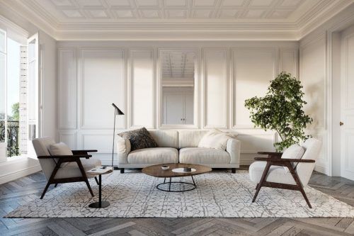 Wall Panelling Mouldings Raised Lightweight Interior Square