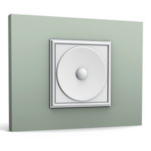 3D wall panel for sale. The panel features a square frame with a recessed circular design and a central raised disc.