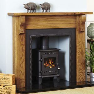 Cropton rustic style fireplace surround