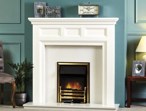 Paris white painted fireplace